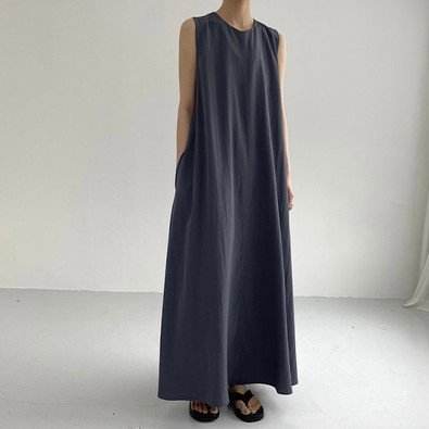 レディースノースリーブ Aラインワンピース